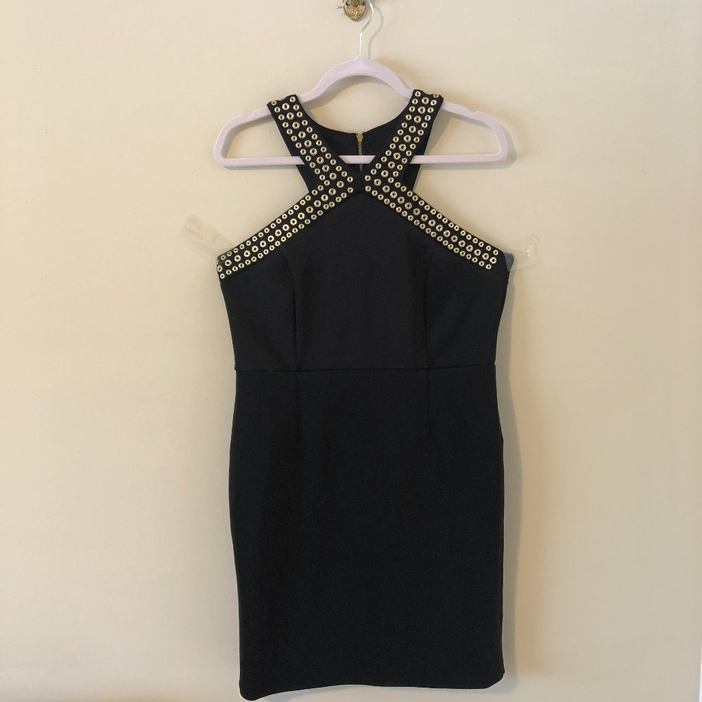 Sexy Black Dress w/ Gold details